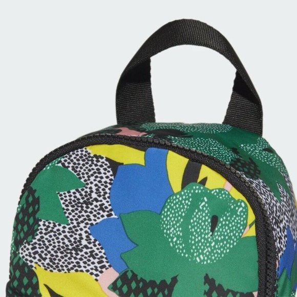 Adidas Mini Backpack W/ Adjustable Straps Multicolor Small Floral Stylish Bag - Picture 9 of 10